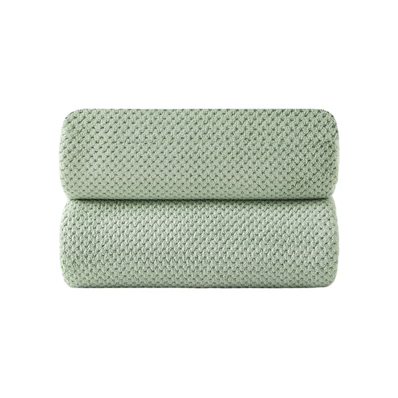 Jessy Home 2 Piece Pale Green Hand Towel Set for Bathroom