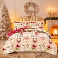 thumbnail image 1 of Jessy Home 3 Piece King Christmas Comforter Set Christmas Quilt Snowman Deer Xmas Bedding Set Microfiber Patchwork Bedspread Christmas Gifts, 1 of 10