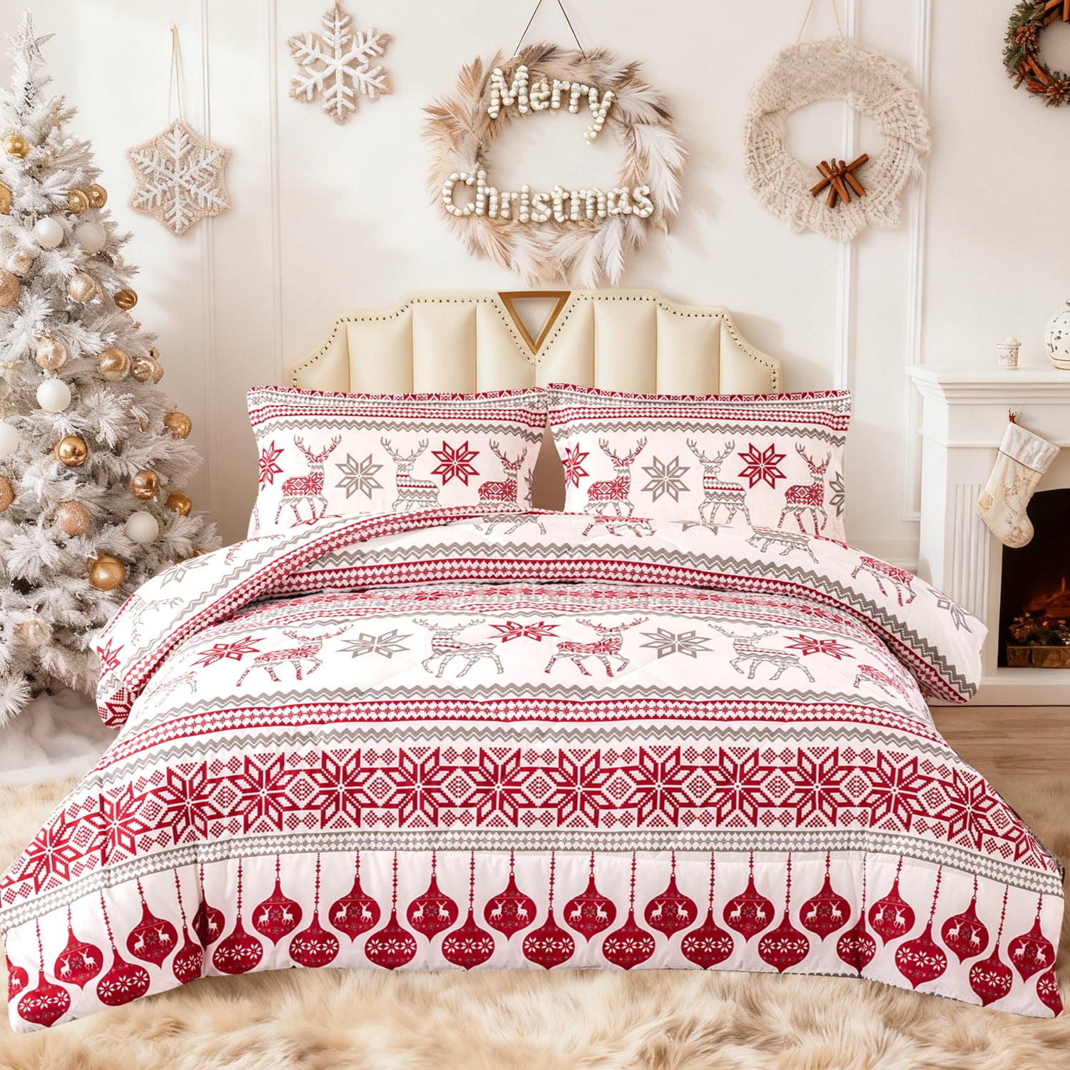 Queen Christmas Comforter Sets
