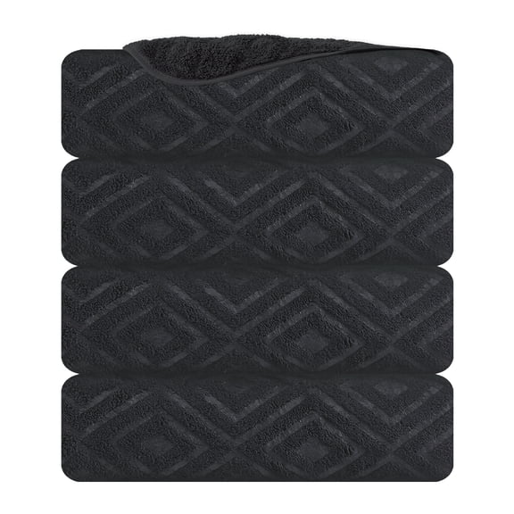 Jessy Home 4 Pack Bath Towels Black Oversized Bath Sheet 35"x70"-600 GSM Soft Extra Large Bath Towel Set