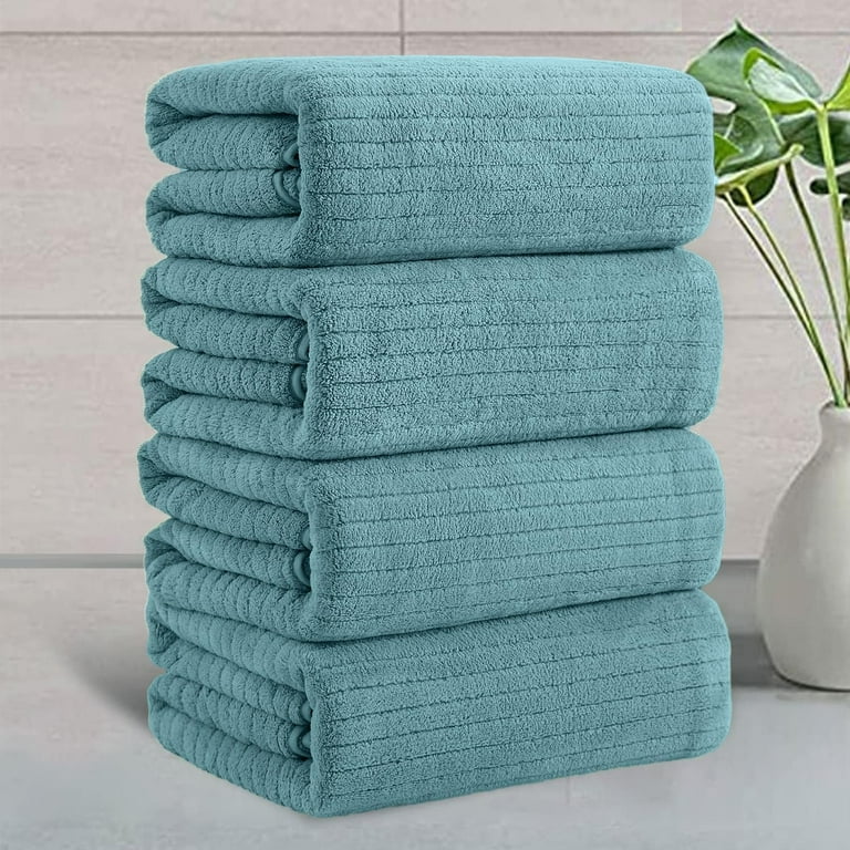 Jessy Home 4 Pack Oversized Bath Sheet Towels 700 GSM Ultra Soft Dark Gray  Bath Towel Set