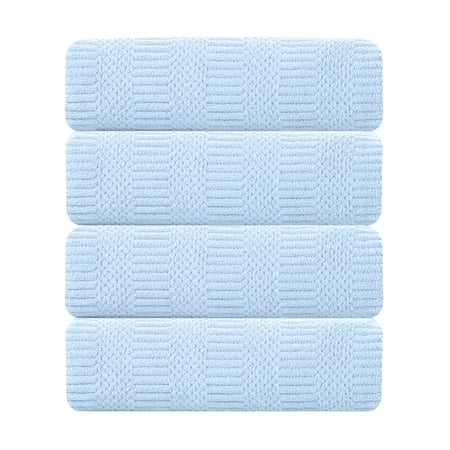 Jessy Home 4 Pack Large Bath Towel Set 600 GSM Ultra Soft Oversized Blue Towel Set 35"x70" Extra Large Bath Sheets