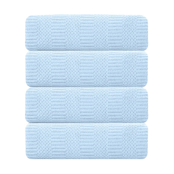 Jessy Home 4 Pack Large Bath Towel Set 600 GSM Ultra Soft Oversized Blue Towel Set 35"x70" Extra Large Bath Sheets