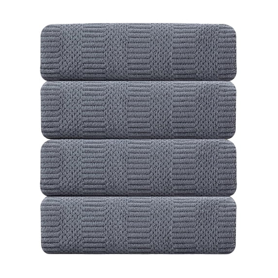 Jessy Home 4 Pack Large Bath Towel Set 600 GSM Ultra Soft Oversized Dark Gray Towel Set 35"x70" Extra Large Bath Sheets