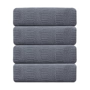 Jessy Home 4 Pack Large Bath Towel Set 600 GSM Ultra Soft Oversized Dark Gray Towel Set 35x70 Extra Large Bath Sheets