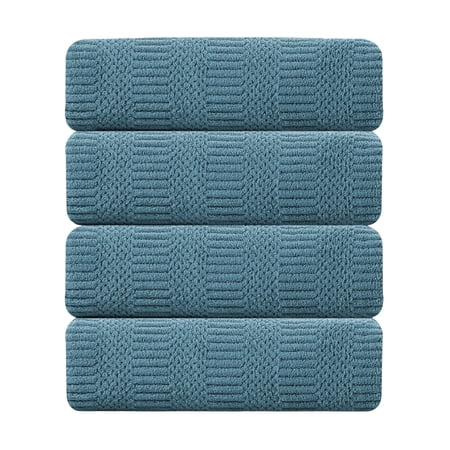Jessy Home 4 Pack Large Bath Towel Set 600 GSM Ultra Soft Oversized Green Pine Towel Set 35"x70" Extra Large Bath Sheets