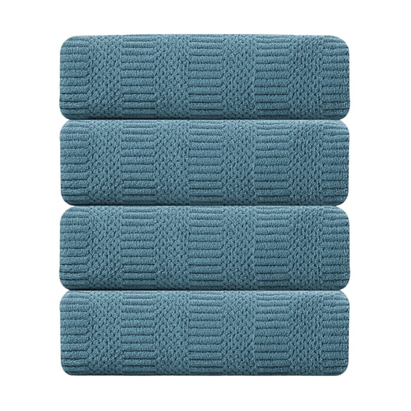 Jessy Home 4 Pack Large Bath Towel Set 600 GSM Ultra Soft Oversized Green Pine Towel Set 35"x70" Extra Large Bath Sheets
