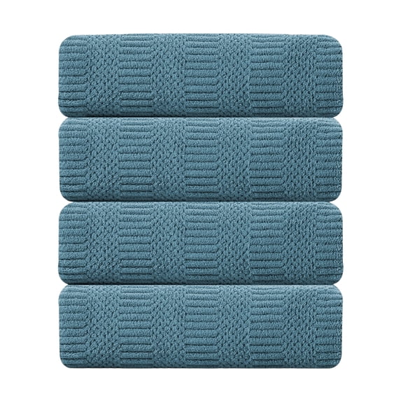 Jessy Home 4 Pack Large Bath Towel Set 600 GSM Ultra Soft Oversized Green Pine Towel Set 35"x70" Extra Large Bath Sheets