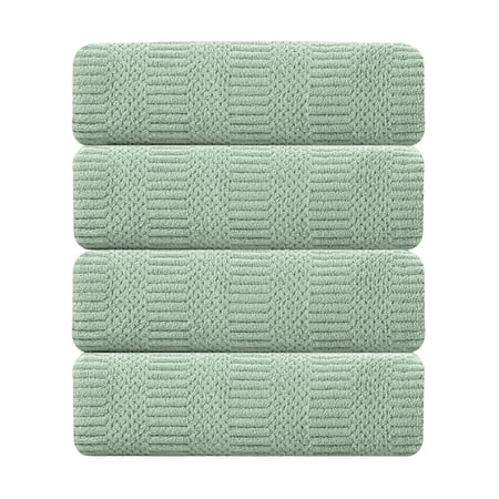 Jessy Home 4 Pack Large Bath Towel Set 600 GSM Ultra Soft Oversized Light Green Towel Set 35"x70" Extra Large Bath Sheets