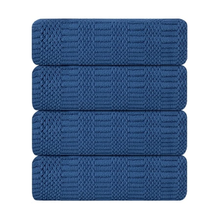 Jessy Home 4 Pack Large Bath Towel Set 600 GSM Ultra Soft Oversized Navy Blue Towel Set 35"x70" Extra Large Bath Sheets