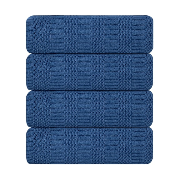 Jessy Home 4 Pack Large Bath Towel Set 600 GSM Ultra Soft Oversized Navy Blue Towel Set 35"x70" Extra Large Bath Sheets