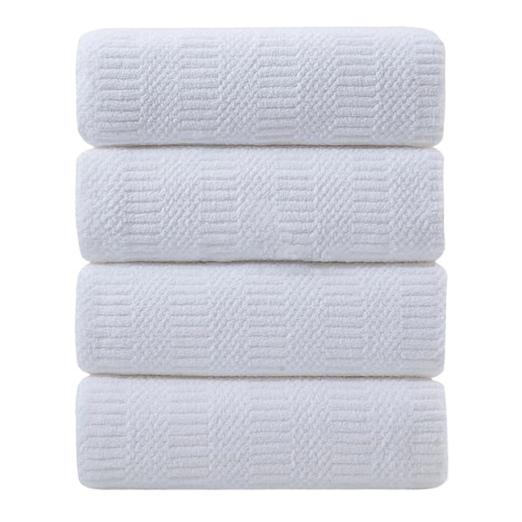 Jessy Home 4 Pack Large Bath Towel Set 600 GSM Ultra Soft Oversized White Towel Set 35"x70" Extra Large Bath Sheets