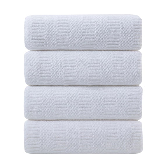 Jessy Home 4 Pack Large Bath Towel Set 600 GSM Ultra Soft Oversized White Towel Set 35"x70" Extra Large Bath Sheets