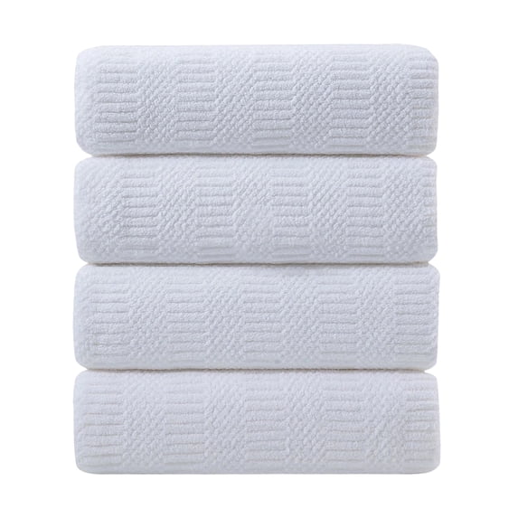 Jessy Home 4 Pack Large Bath Towel Set 600 GSM Ultra Soft Oversized White Towel Set 35"x70" Extra Large Bath Sheets