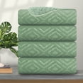 "Jessy Home 4 Pack Light Green Quick Dry Extra Large Bath Towel Set 35 ...