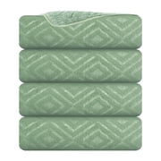 Jessy Home 4 Pack Bath Towels Light Green Oversized Bath Sheet 35"x70"-600 GSM Soft Extra Large  Towel Set