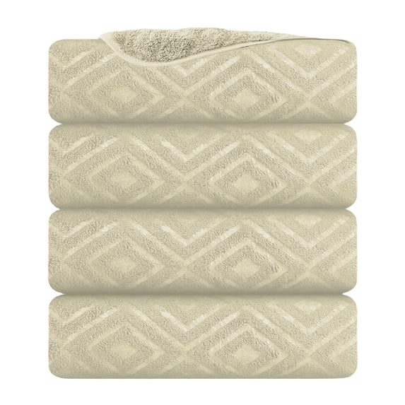 Jessy Home 4 Pack Bath Towels Light Tan Oversized Bath Sheet 35"x70"-600 GSM Soft Extra Large Bath Towel Set