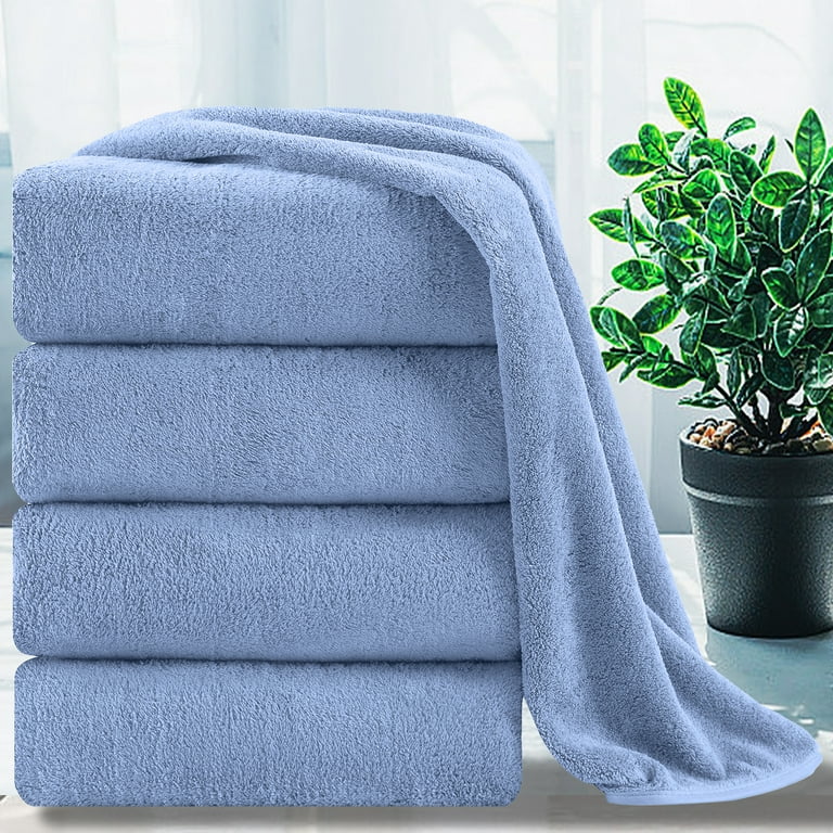 8 Piece Extra Large Bath Towels Set,2 Plus Size Bath Towel 2 Hand Towels 4  Washcloths,Microfiber Jumbo Bathroom Sheets Soft Plush Shower Towels Quick