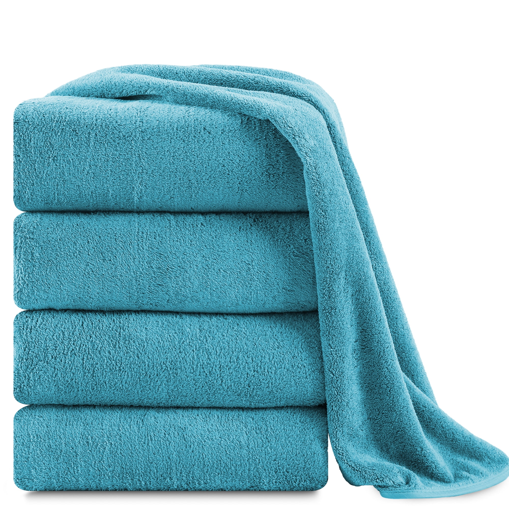 Jessy Home 4 Pack Oversized Bath Sheet Towels 700 GSM Ultra Soft Green Pine Bath Towel Set