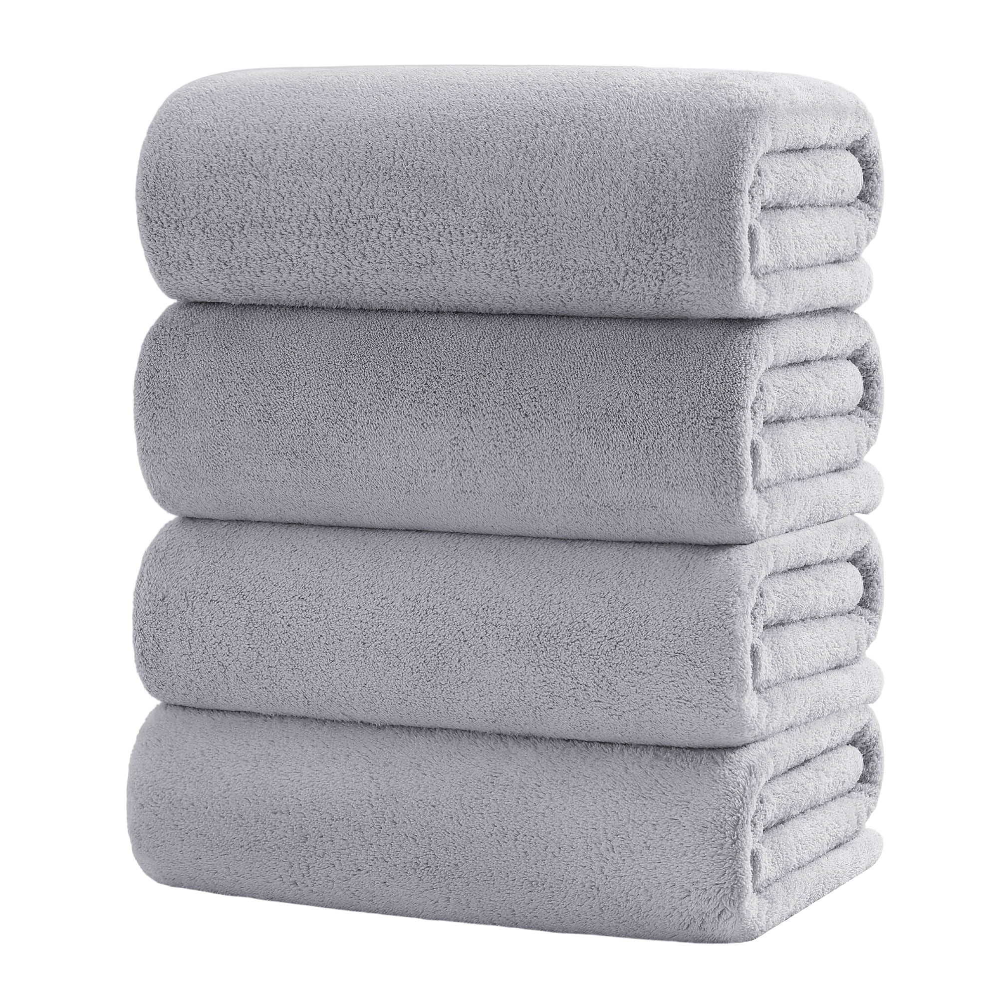 Jessy Home 4 Pack Oversized Bath Sheet Towels 700 GSM Ultra Soft Light Gray Bath Towel Set - Walmart.com