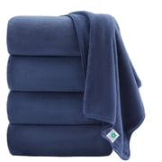 Jessy Home 4 Pack Oversized Bath Sheet Towels 700 GSM Ultra Soft Navy Blue Bath Towel Set