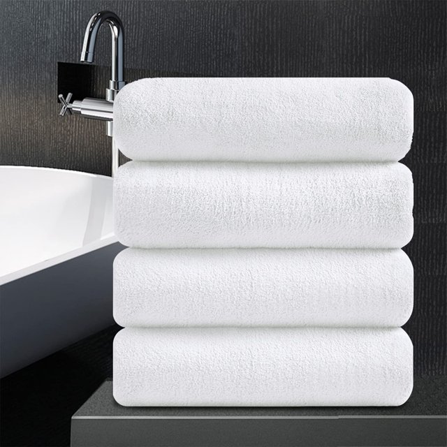 Jessy Home 4 Pack Oversized Bath Sheet Towels 700 GSM Ultra Soft White