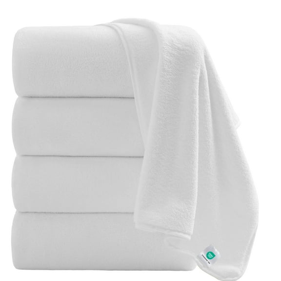 Jessy Home 4 Pack Oversized Bath Sheet Towels 700 GSM Ultra Soft White Bath Towel Set