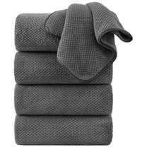 Jessy Home 4 Pack Towel Set Oversized Bath Sheet Towels 600 GSM Ultra Soft Dark Gray Bath Towels