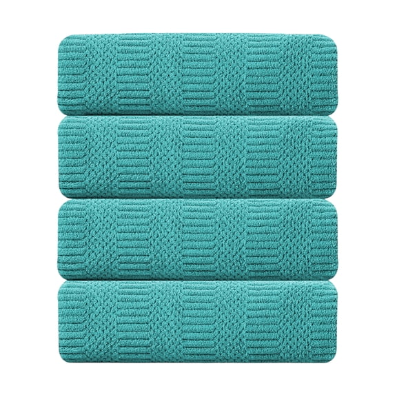 Jessy Home 4 Pack Towel Set Oversized Bath Sheet Towels 600 GSM Ultra Soft Ocean Blue Bath Towels
