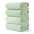 thumbnail image 1 of Jessy Home 4 Pack Towel Set Oversized Bath Sheet Towels 600 GSM Ultra Soft Pale Green Bath Towels, 1 of 8