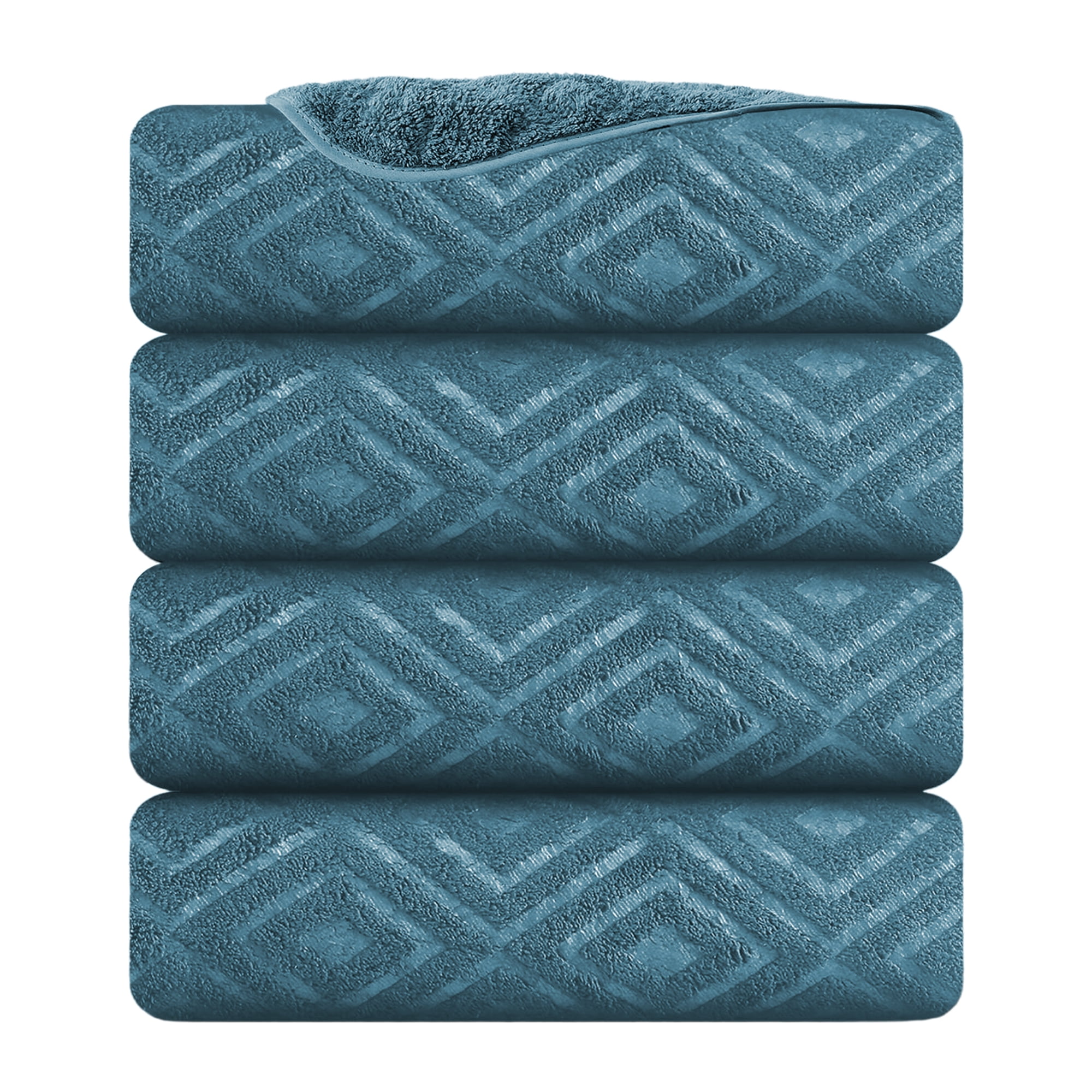 Jessy Home 4 Pack Bath Towels Turquoise Oversized Bath Sheet 35"x70"-600 GSM Soft Extra Large Towel Set