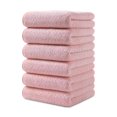 thumbnail image 1 of Jessy Home 6 Pack Pink W Stripe Washcloths for Bathroom 13x13 Inch Ultra Soft Hand Face Towels, 1 of 7