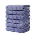 thumbnail image 1 of Jessy Home 6 Pack Purple Orchid Stripe Washcloths for Bathroom 13x13 Inch Ultra Soft Hand Face Towels, 1 of 9