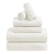 Jessy Home 6 Piece Towel Set Beige Soft Bath Towel Set for Bathroom-2 Bath Towels, 2 Hand Towels, 2 Washcloths Highly Absorbent Bath Sheet for Hotel & Spa