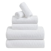 Jessy Home 6 Piece Towel Set White Soft Bath Towel Set for Bathroom-2 Bath Towels, 2 Hand Towels, 2 Washcloths Highly Absorbent Bath Sheet for Hotel & Spa