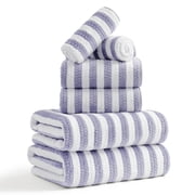 Jessy Home 6 Piece Light Purple Bath Towel Set for Bathroom-2 Bath Towels,2 Hand Towels,2 Washcloths Soft and Plush Highly Absorbent Towel for Hotel & Spa