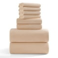 thumbnail image 1 of Jessy Home 8 Piece Home Collection Ultra Soft Cozy Towels 700 GSM Apricot Yellow Plush Towel Set, 1 of 8