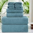 thumbnail image 1 of Jessy Home 8 Piece Oversized Green Pine Bath Towel Set-2 Extra Large Bath Towel Sheets, 2 Hand Towels, 4 Washcloths-600GSM Soft Plush Towel Set, 1 of 8