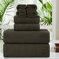 thumbnail image 1 of Jessy Home 8 Piece Oversized Light Brown Bath Towel Set-2 Extra Large Bath Towel Sheets, 2 Hand Towels, 4 Washcloths-600GSM Soft Plush Towel Set, 1 of 8