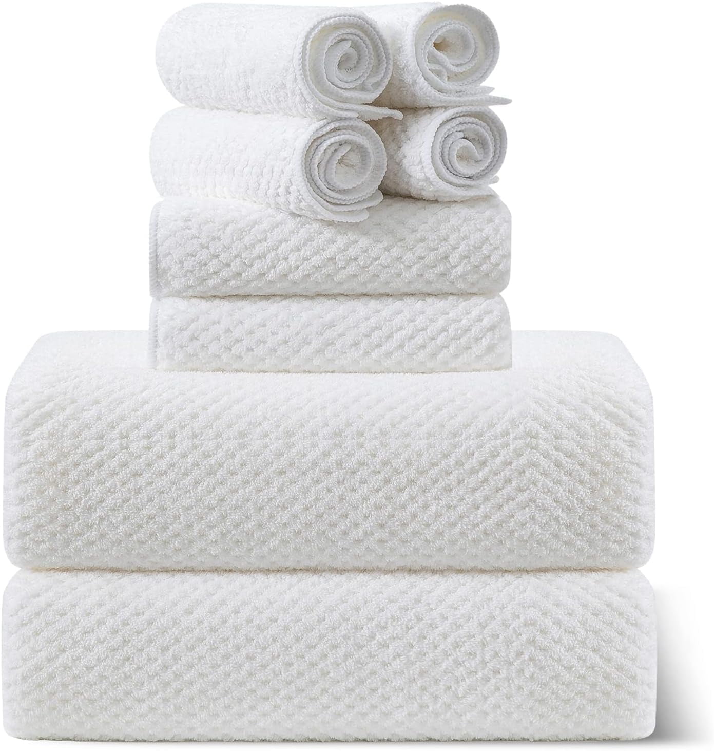 Jessy Home Extra Large 8 Piece Towel Set for Bathroom, Hotel Quality
