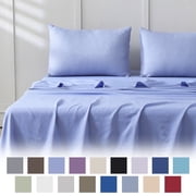 Jessy Home Bed Sheets Set 4 Piece Queen/Full Sheet Set Purple Orchid Microfiber Fitted Sheet, Flat Sheet & 2 Pillowcases Bedding Set
