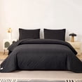 thumbnail image 1 of Jessy Home Black Quilt Set Queen/Full Size Lightweight Microfiber Bedspread Coverlet Set, 1 of 8