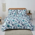 thumbnail image 1 of Jessy Home Coastal Quilt Queen Blue Ocean Beach Bedspread Set Microfiber Bedding Set, 1 of 7