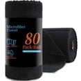 thumbnail image 1 of 80 Pack Cleaning Cloth Roll Black Reusable Paper Towels 12"×12" Tear Away Microfiber KitchenTowels, Durable Wash Cloths, Lint Free Rags for Kitchen,Window,Cleaning Supplies, 1 of 8