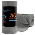 thumbnail image 1 of 80 Pack Cleaning Cloth Roll Dark Grey Reusable Paper Towels 12"×12" Tear Away Microfiber KitchenTowels, Durable Wash Cloths, Lint Free Rags for Kitchen,Window,Cleaning Supplies, 1 of 8