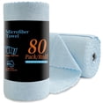 thumbnail image 1 of 80 Pack Cleaning Cloth Roll Reusable Paper Towels 12"×12" Tear Away Microfiber KitchenTowels, Durable Wash Cloths, Lint Free Rags for House, Kitchen,Window,Cleaning Supplies, 1 of 8