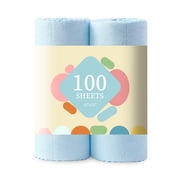 Jessy Home 2 Rolls Cleaning Cloth, 100 Sheets Reusable Paper Towels, 12x12 Lint Free, Absorbent & Scratch Free Microfiber Towels for Kitchen