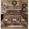 thumbnail image 1 of Jessy Home Moose Quilt Queen/Full Rustic Bear Quilt Brown Polyester Bedspread Coverlet Set, 1 of 8