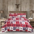thumbnail image 1 of Jessy Home Plaid Quilt Queen/Full Rustic Cabin Bedspread Coverlet Set Polyester Red Bedding, 1 of 9