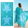 thumbnail image 1 of Jessy Home 4 Pack Oversized Beach Towels Set Sea Turtle 40x70 Inches Green Blue Large Towel Super Absorbent Quick Dry towels for Pool, 1 of 9